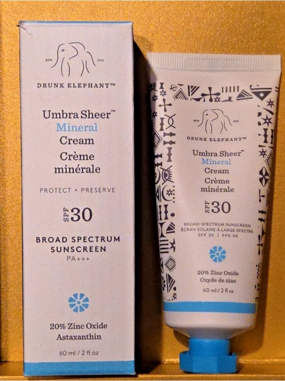 Drunk Elephant Umbra Sheer Mineral Cream SPF 30 Sunscreen2 oz EXP SEP 2026 NIB!